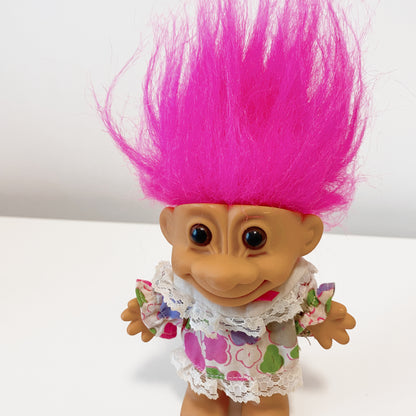 Floral Dress Troll Doll